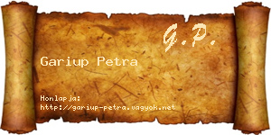 Gariup Petra névjegykártya